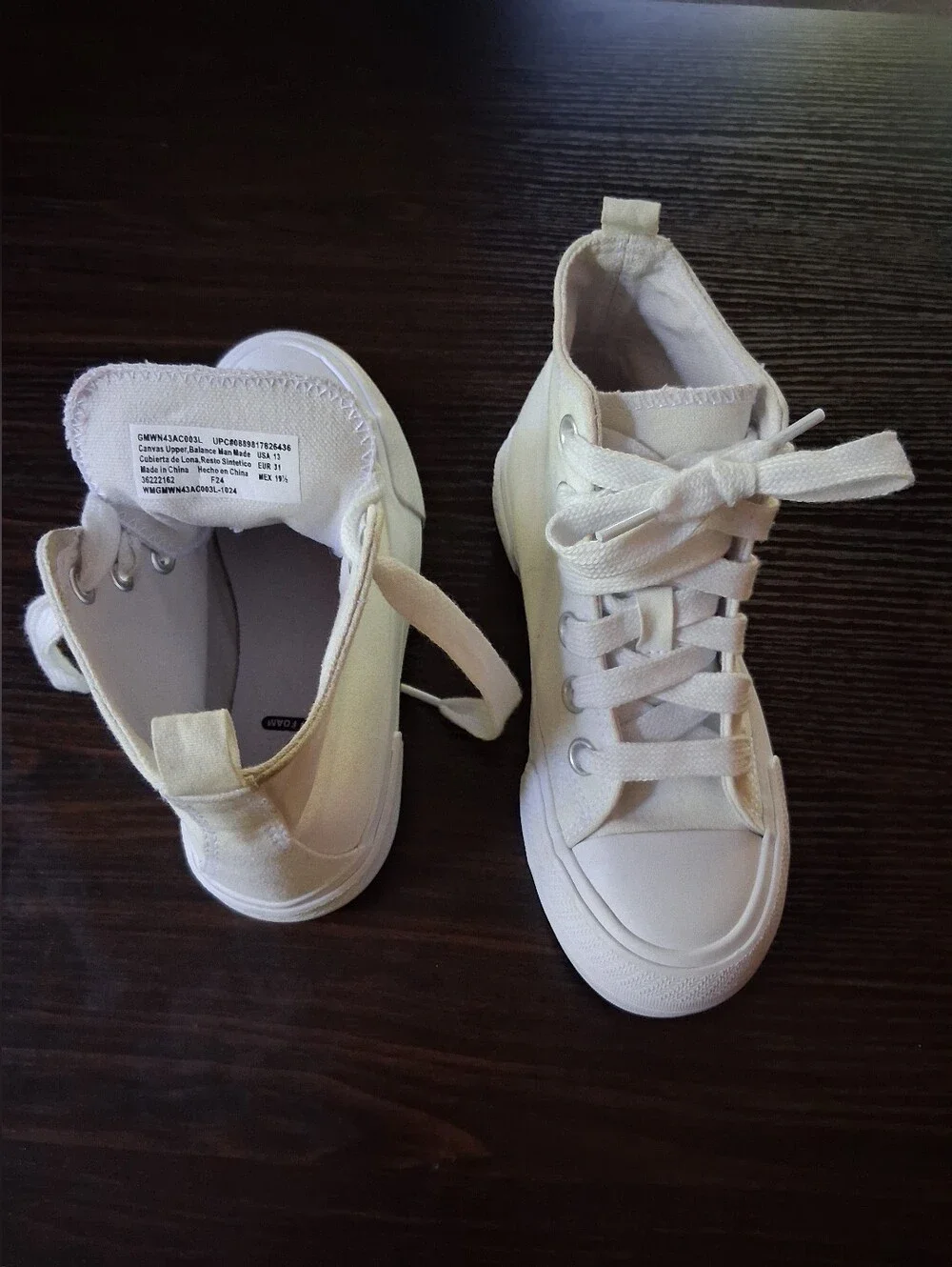 White High-Top Canvas Sneakers